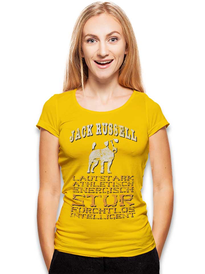 hund-jack-russell-damen-t-shirt gelb 2