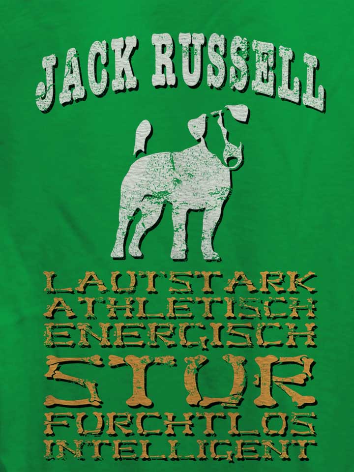 hund-jack-russell-damen-t-shirt gruen 4