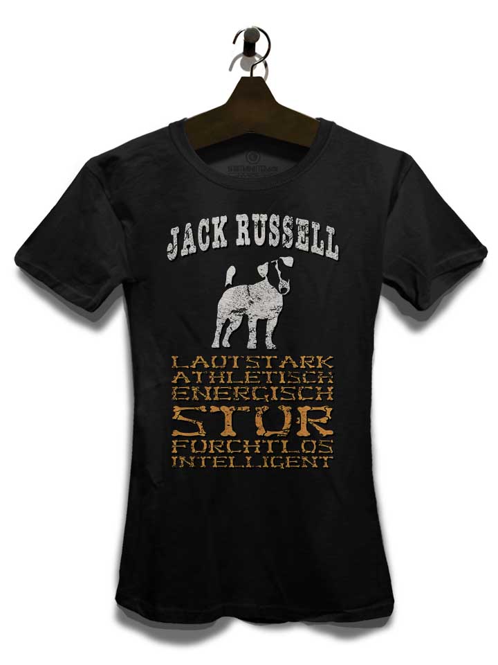 hund-jack-russell-damen-t-shirt schwarz 3