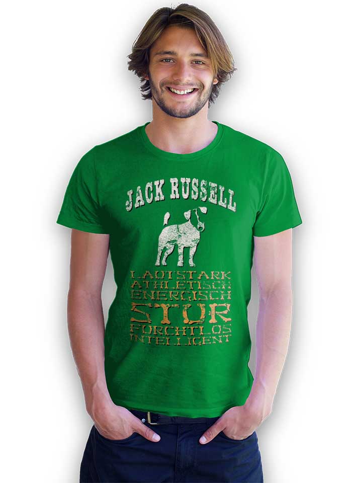hund-jack-russell-t-shirt gruen 2