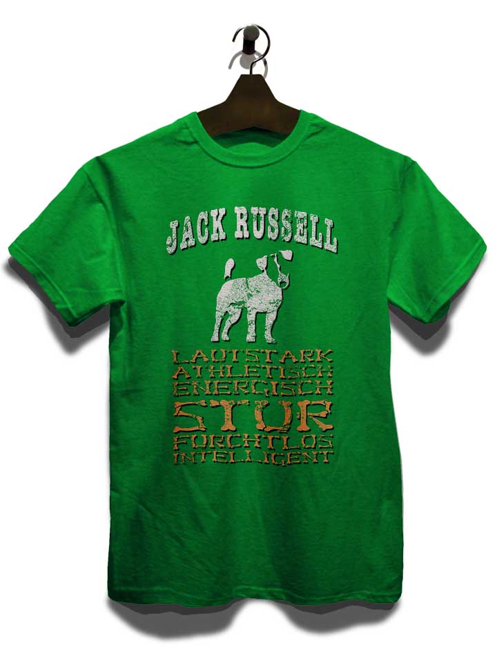 hund-jack-russell-t-shirt gruen 3