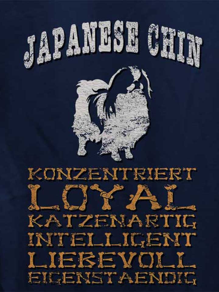 hund-japanese-chin-damen-t-shirt dunkelblau 4