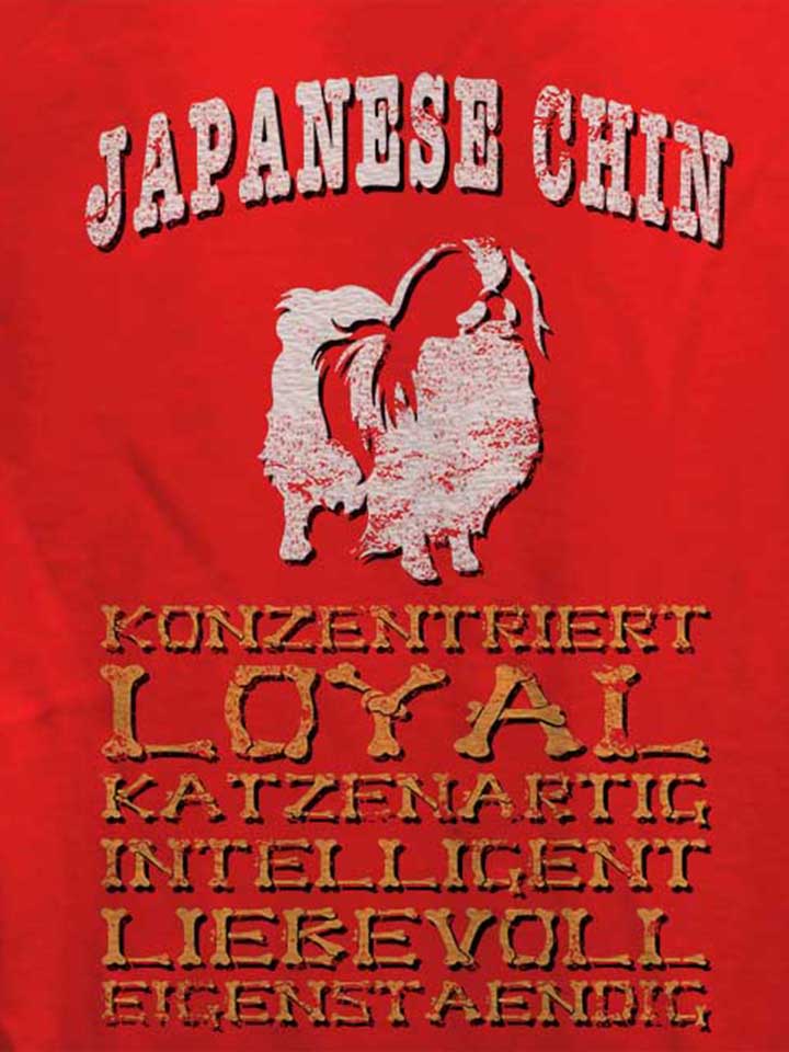 hund-japanese-chin-damen-t-shirt rot 4