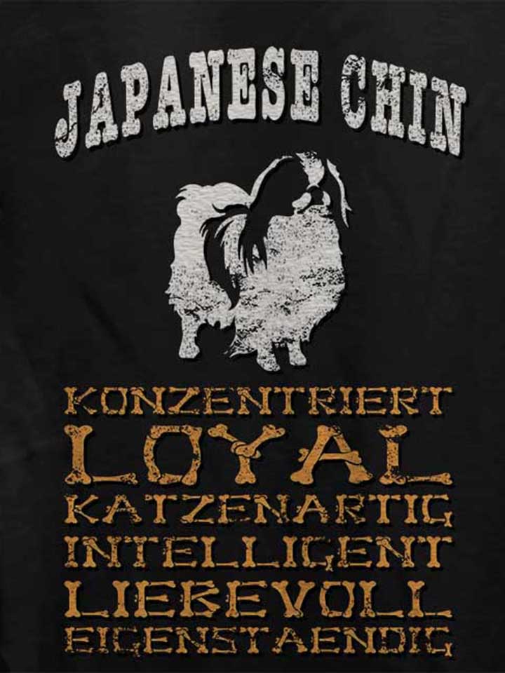 hund-japanese-chin-damen-t-shirt schwarz 4