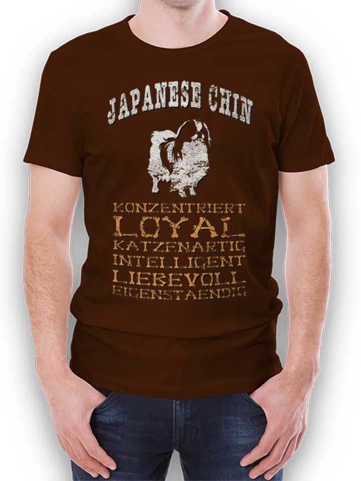 hund-japanese-chin-t-shirt braun 1