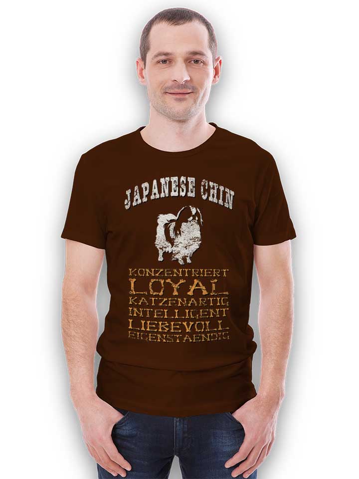 hund-japanese-chin-t-shirt braun 2