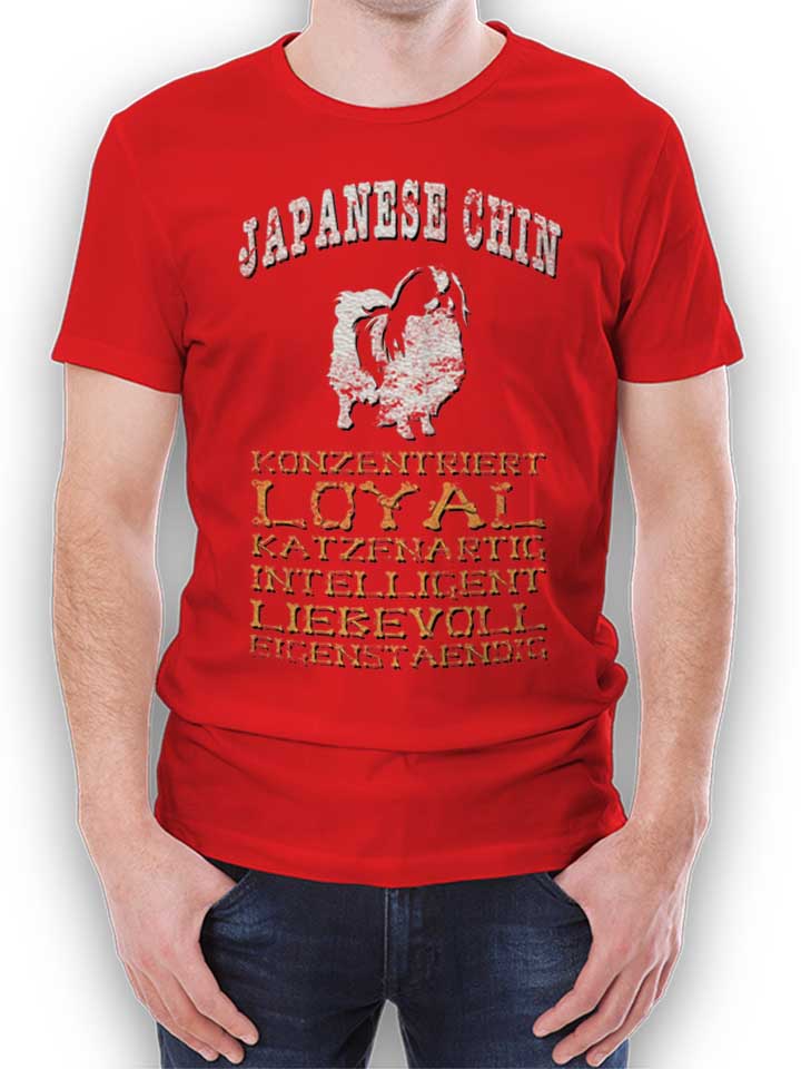 Hund Japanese Chin T-Shirt rot L
