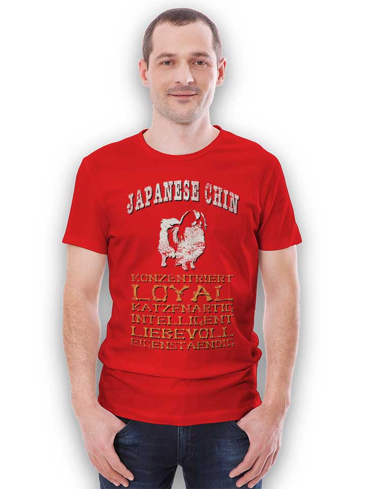 hund-japanese-chin-t-shirt rot 2