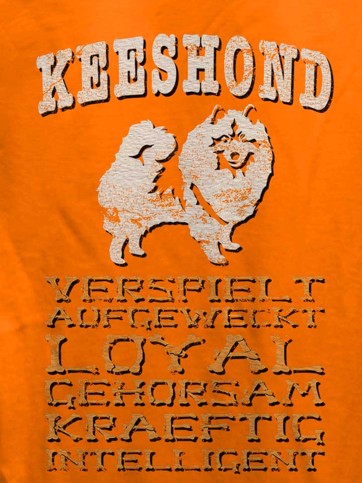 hund-keeshond-damen-t-shirt orange 4