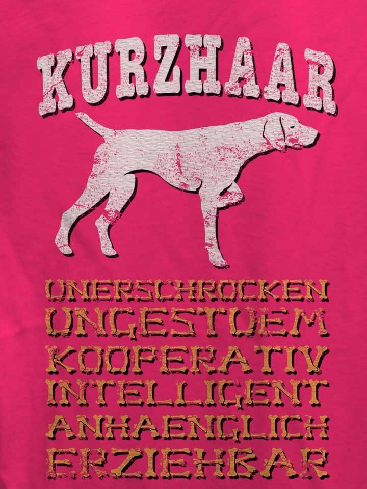 hund-kurzhaar-damen-t-shirt fuchsia 4