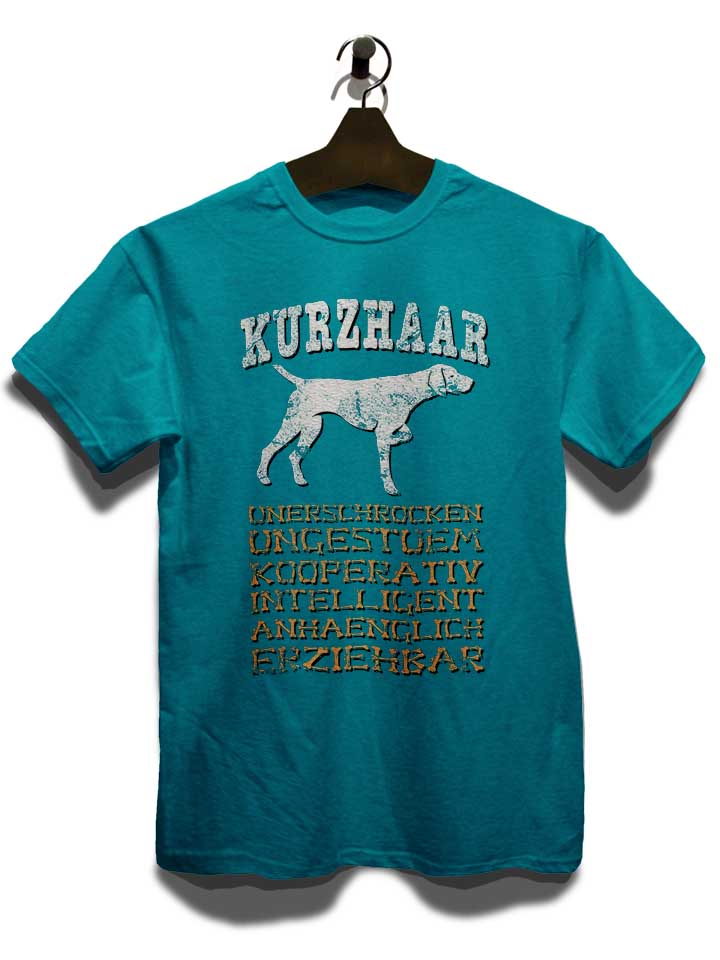 hund-kurzhaar-t-shirt tuerkis 3