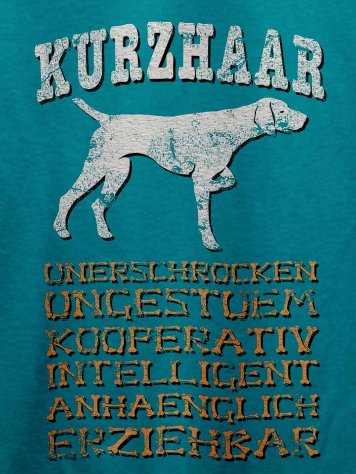 hund-kurzhaar-t-shirt tuerkis 4