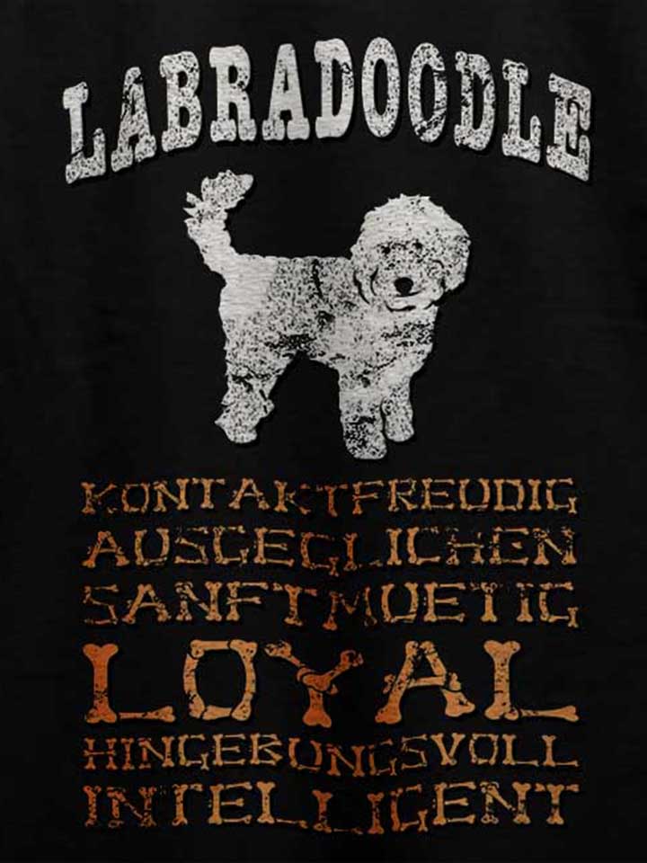 hund-labradoodle-t-shirt schwarz 4