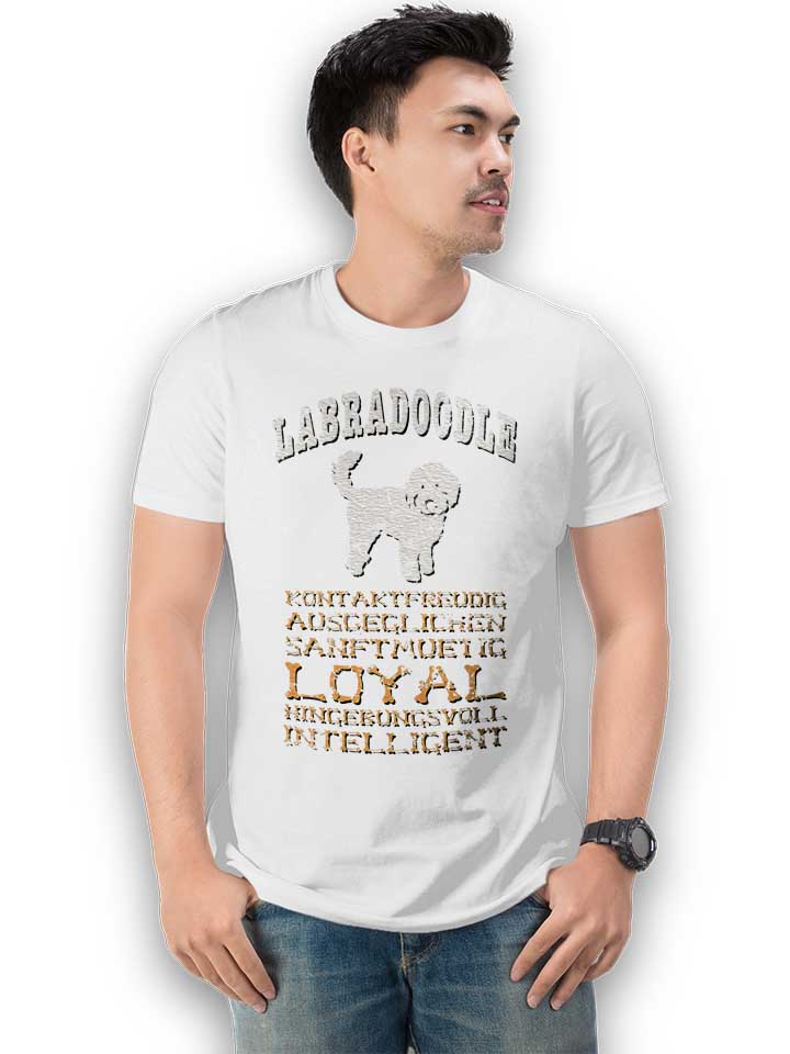hund-labradoodle-t-shirt weiss 2