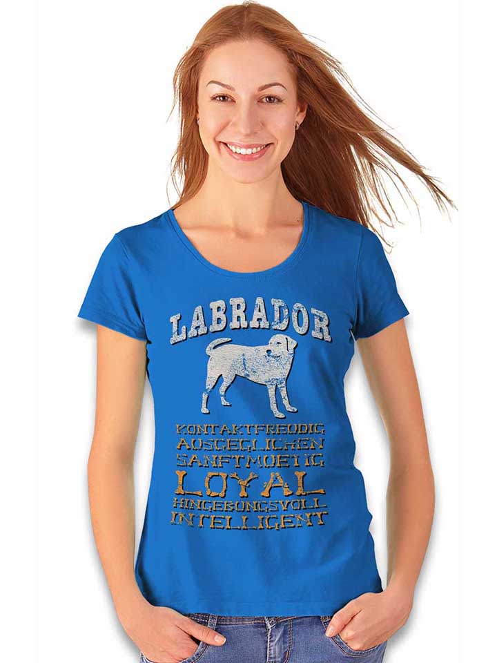 hund-labrador-damen-t-shirt royal 2
