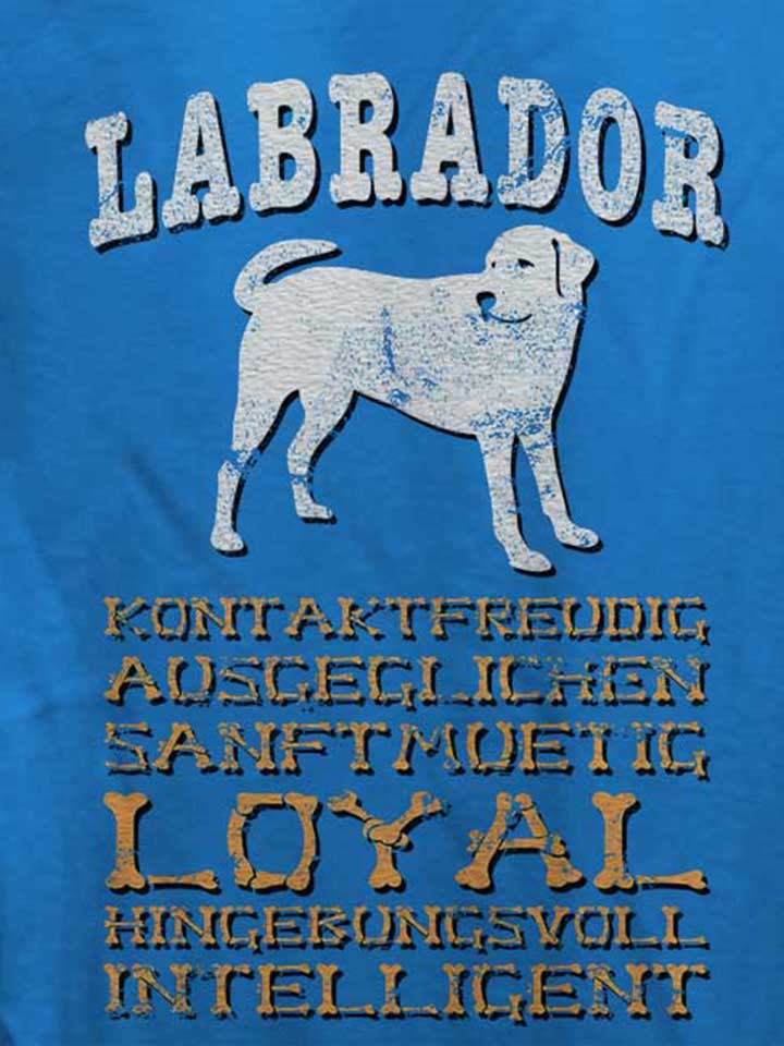 hund-labrador-damen-t-shirt royal 4