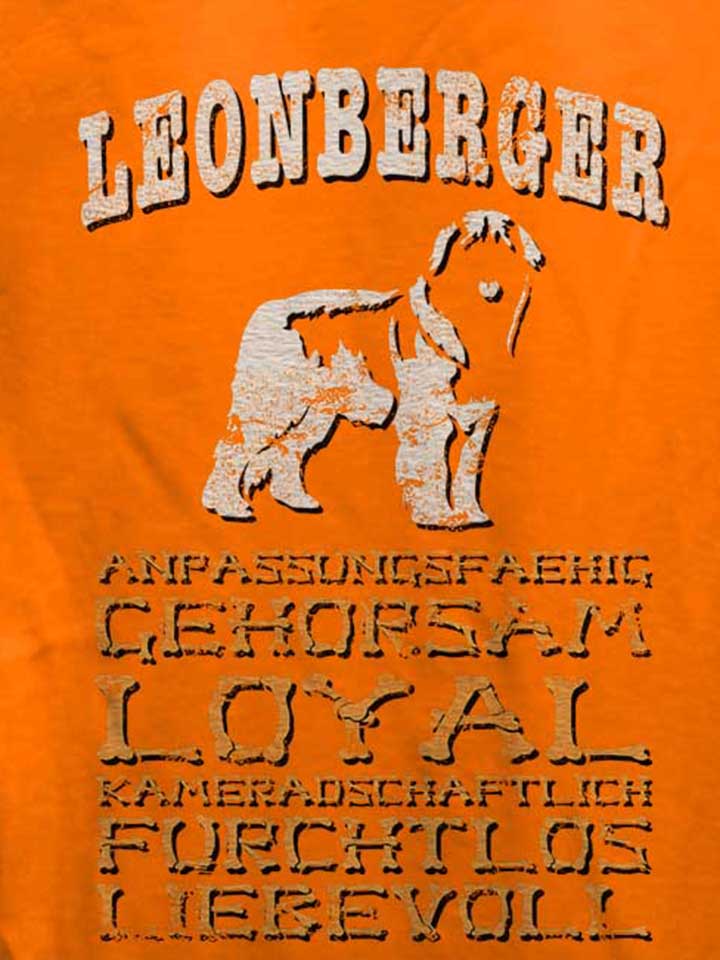 hund-leonberger-damen-t-shirt orange 4