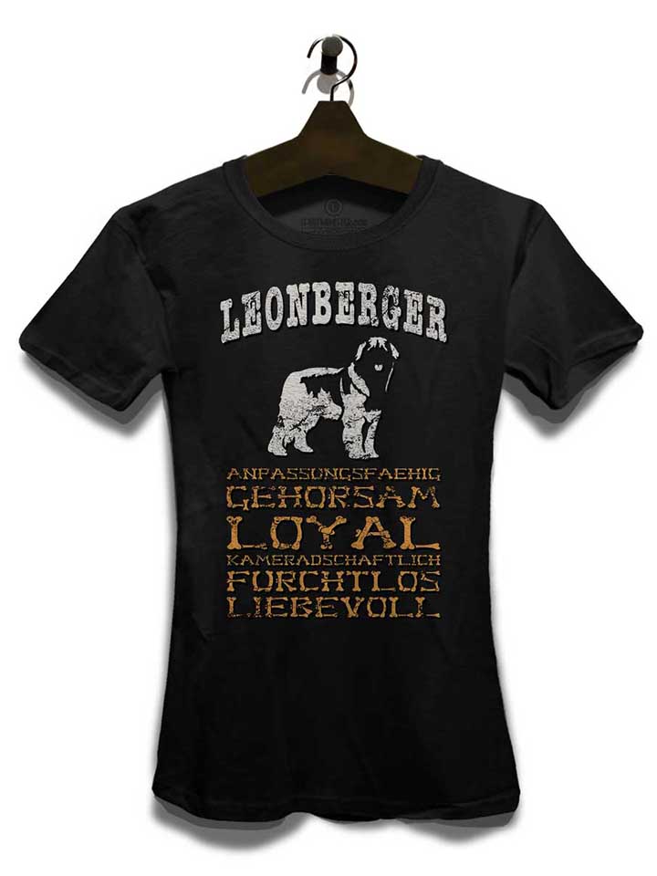 hund-leonberger-damen-t-shirt schwarz 3