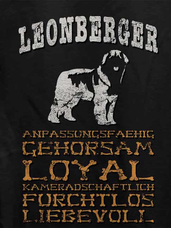 hund-leonberger-damen-t-shirt schwarz 4