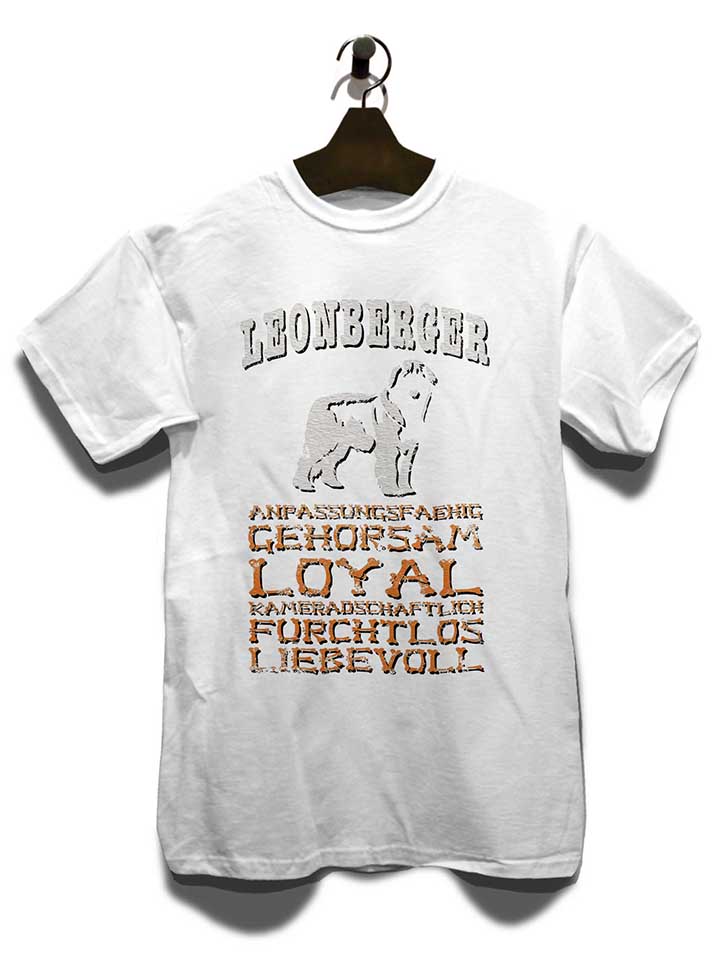 hund-leonberger-t-shirt weiss 3