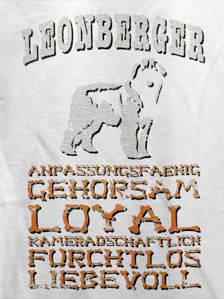 hund-leonberger-t-shirt weiss 4