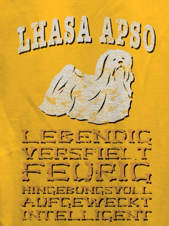 hund-lhasa-apso-damen-t-shirt gelb 4