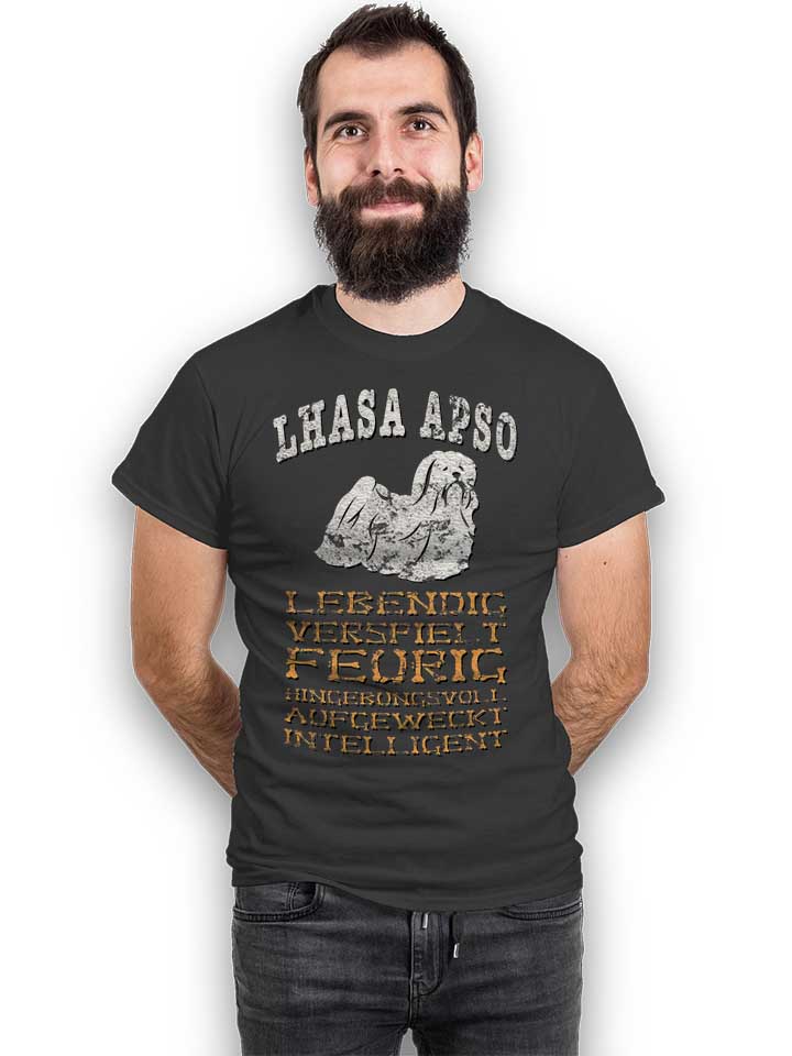 hund-lhasa-apso-t-shirt dunkelgrau 2