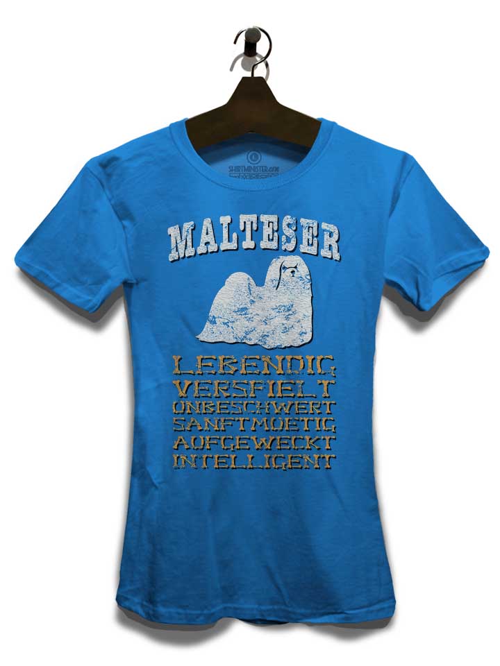hund-malteser-damen-t-shirt royal 3