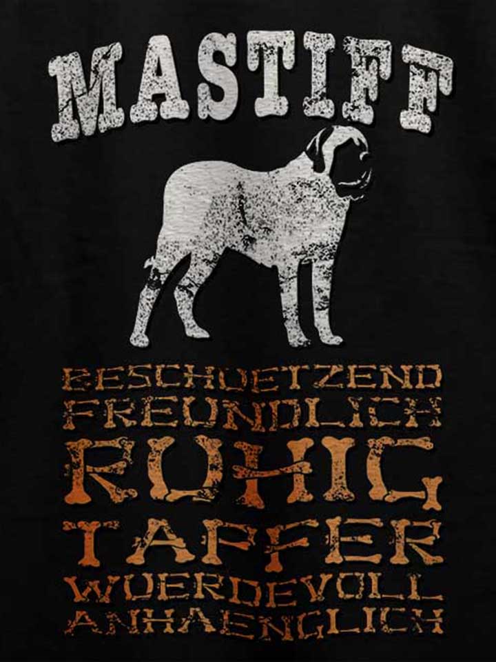 hund-mastiff-t-shirt schwarz 4