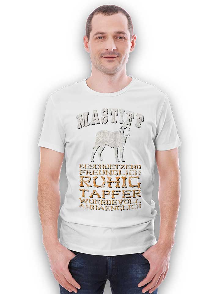 hund-mastiff-t-shirt weiss 2