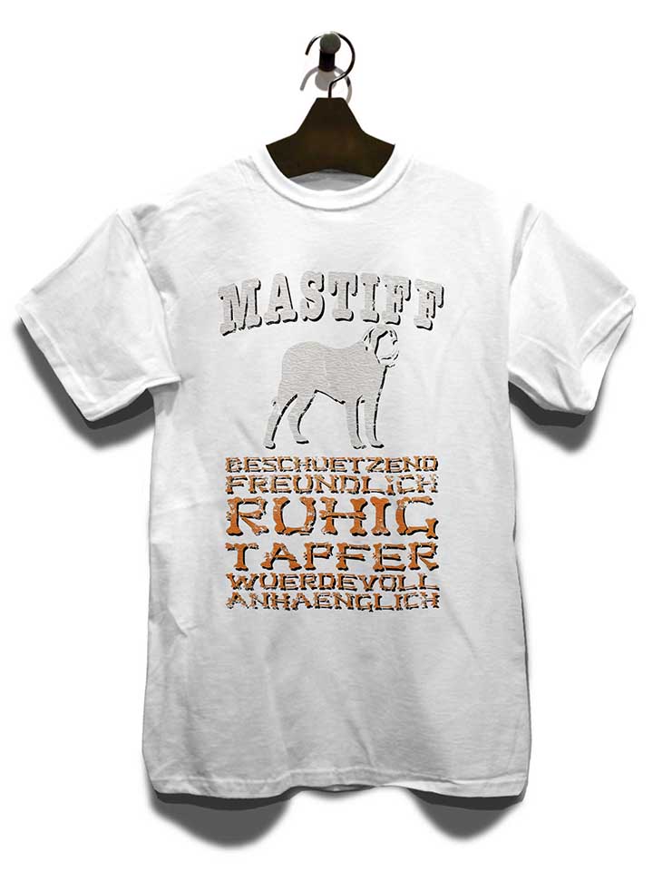 hund-mastiff-t-shirt weiss 3