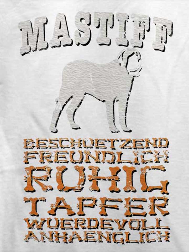 hund-mastiff-t-shirt weiss 4