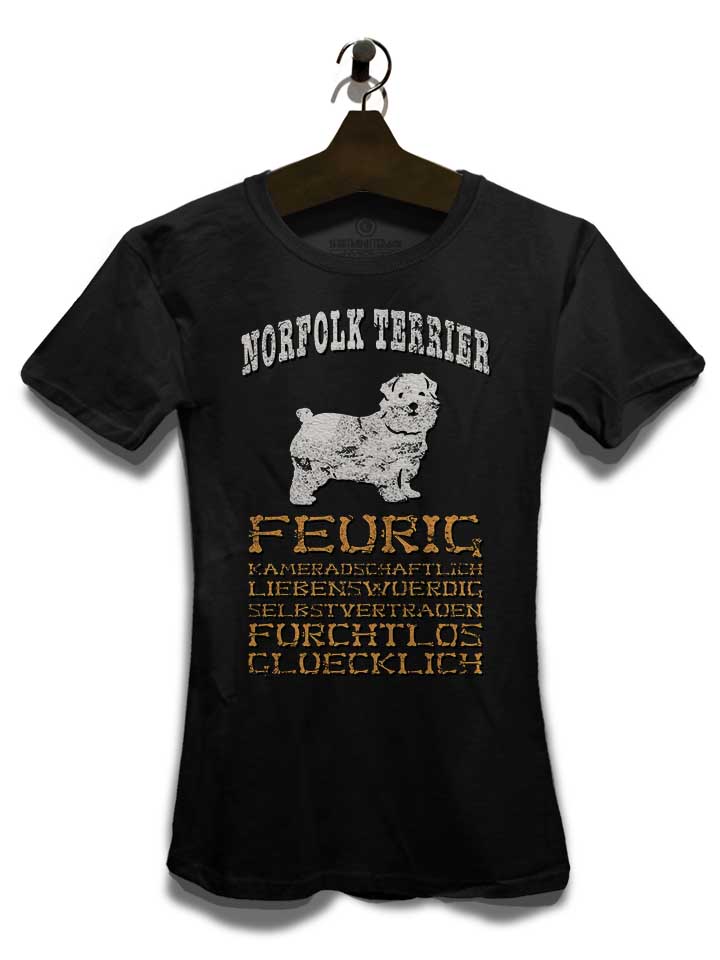 hund-norfolk-terrier-damen-t-shirt schwarz 3