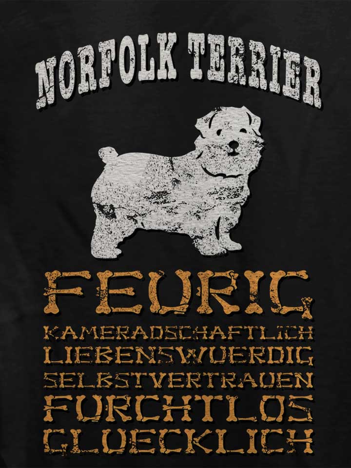 hund-norfolk-terrier-damen-t-shirt schwarz 4