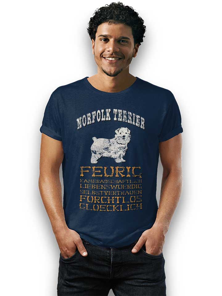 hund-norfolk-terrier-t-shirt dunkelblau 2