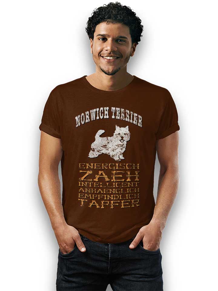 hund-norwich-terrier-t-shirt braun 2