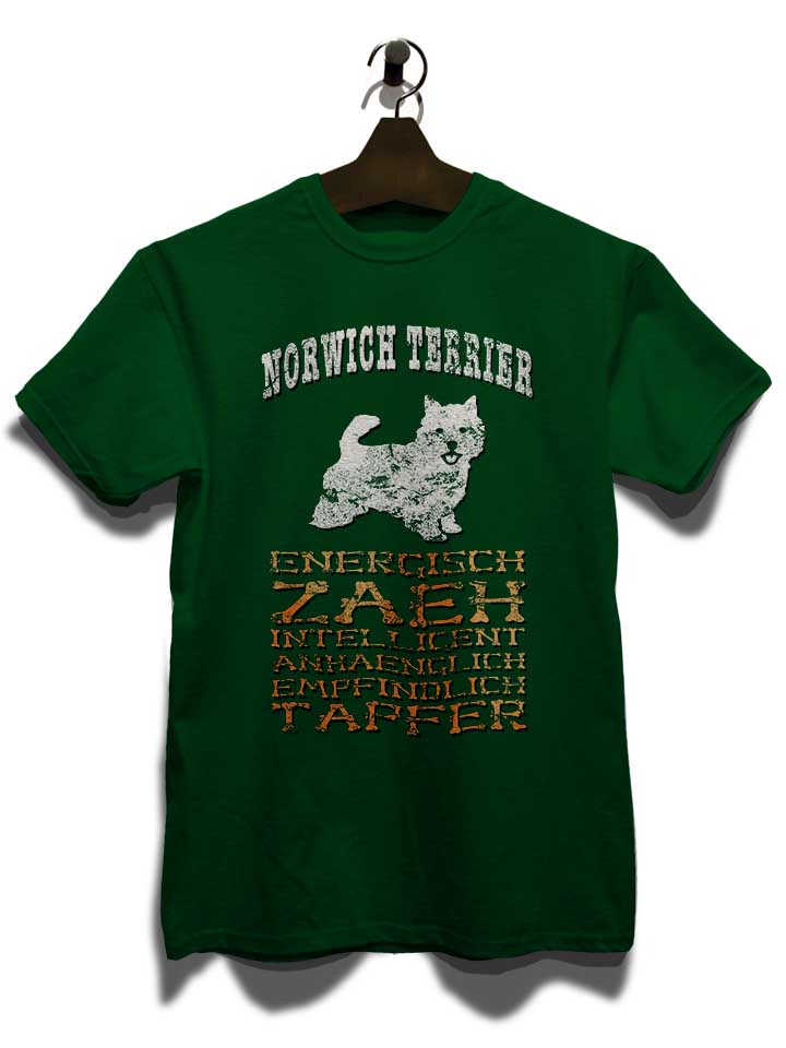 hund-norwich-terrier-t-shirt dunkelgruen 3