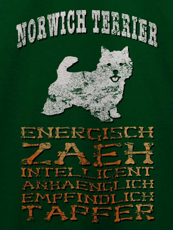hund-norwich-terrier-t-shirt dunkelgruen 4