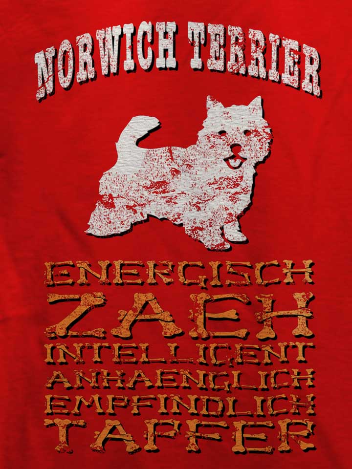 hund-norwich-terrier-t-shirt rot 4