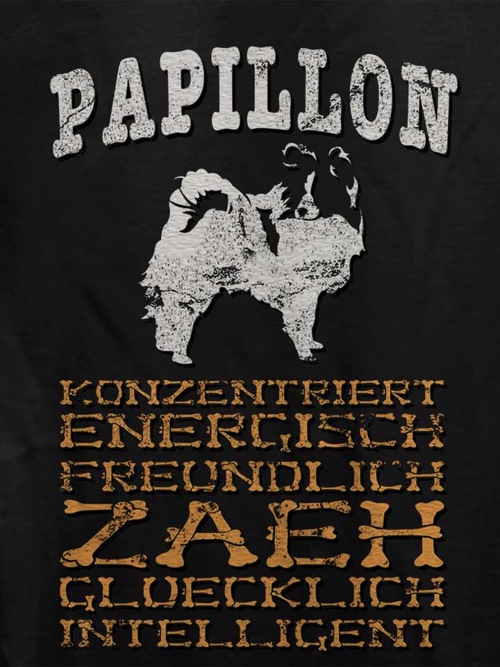 hund-papillon-damen-t-shirt schwarz 4