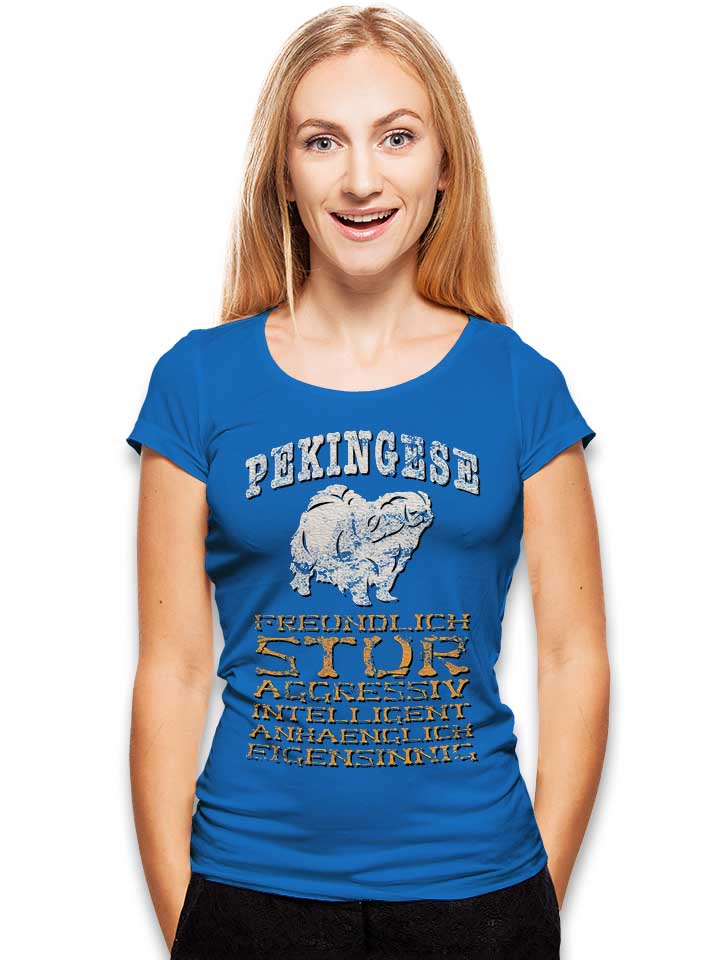 hund-pekingese-damen-t-shirt royal 2