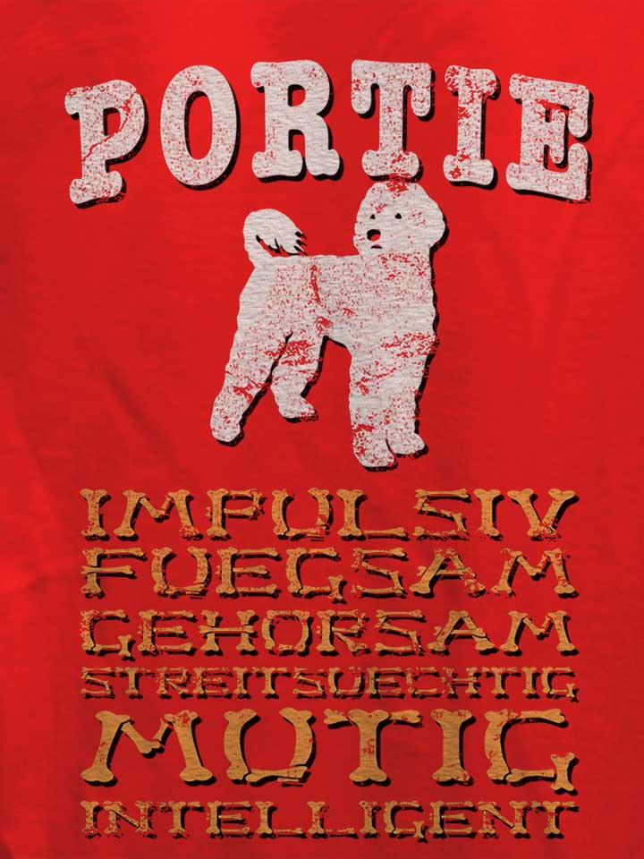 hund-portie-damen-t-shirt rot 4