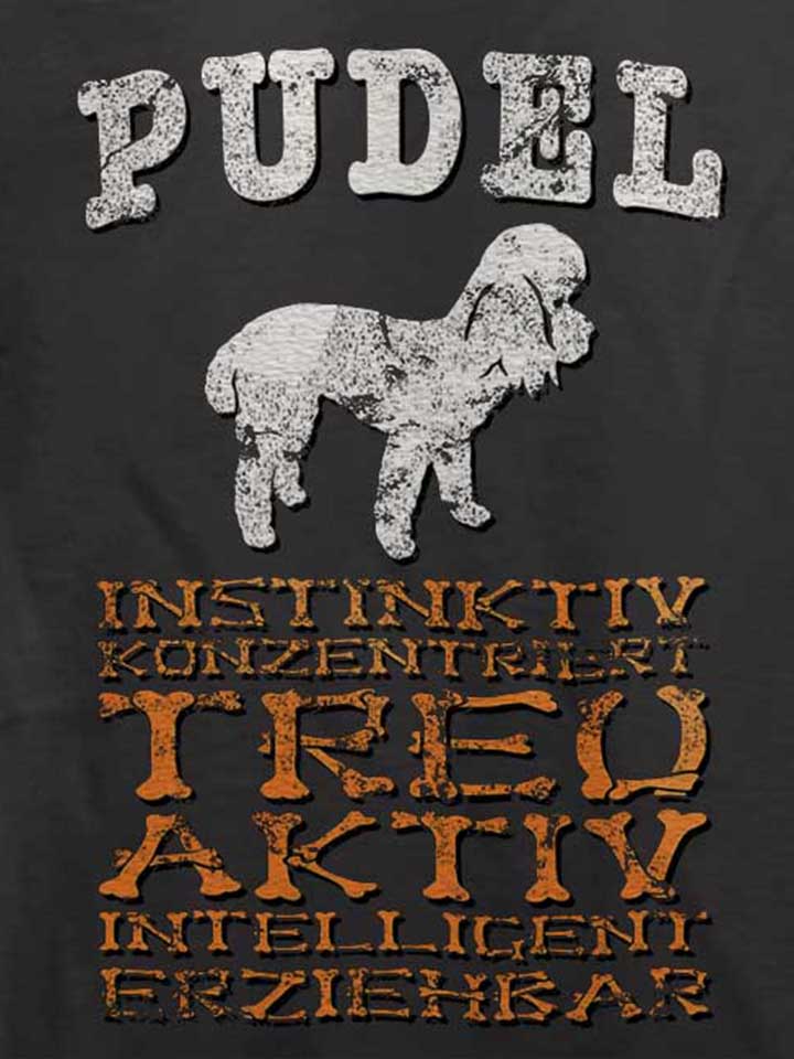 hund-pudel-t-shirt dunkelgrau 4