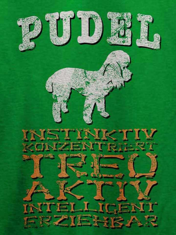 hund-pudel-t-shirt gruen 4