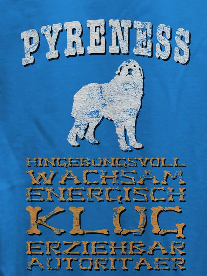 hund-pyreness-damen-t-shirt royal 4