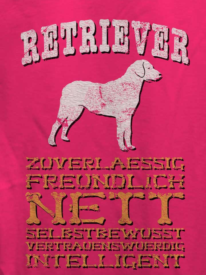 hund-retriever-damen-t-shirt fuchsia 4