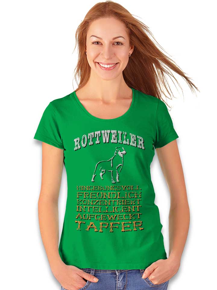 hund-rottweiler-damen-t-shirt gruen 2