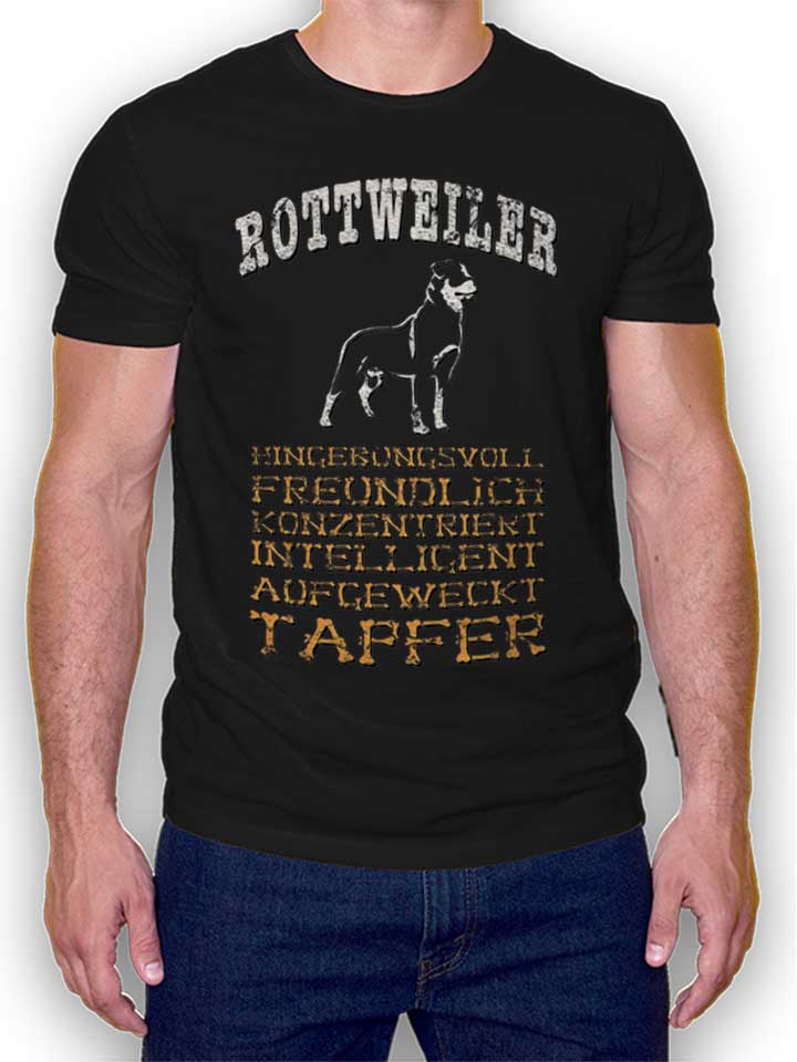hund-rottweiler-t-shirt schwarz 1