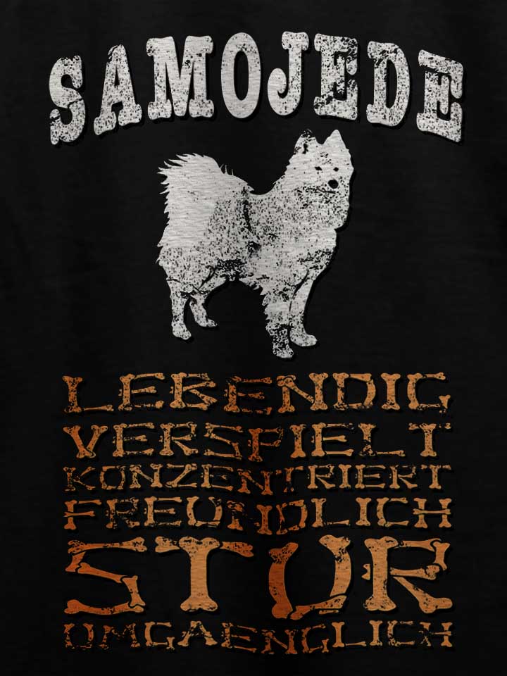 hund-samojede-t-shirt schwarz 4