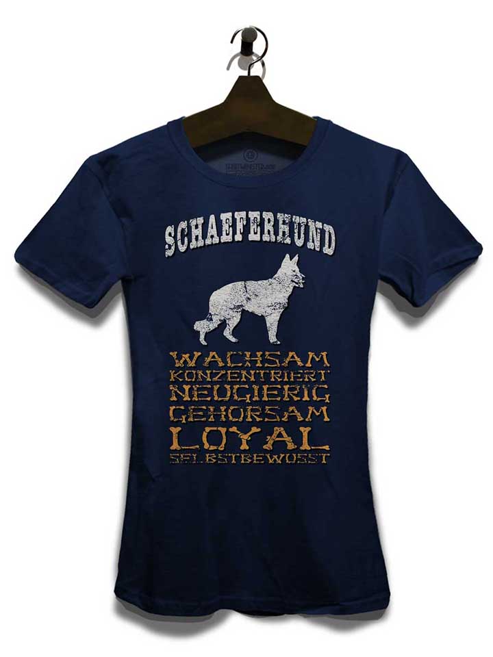 hund-schaeferhund-damen-t-shirt dunkelblau 3